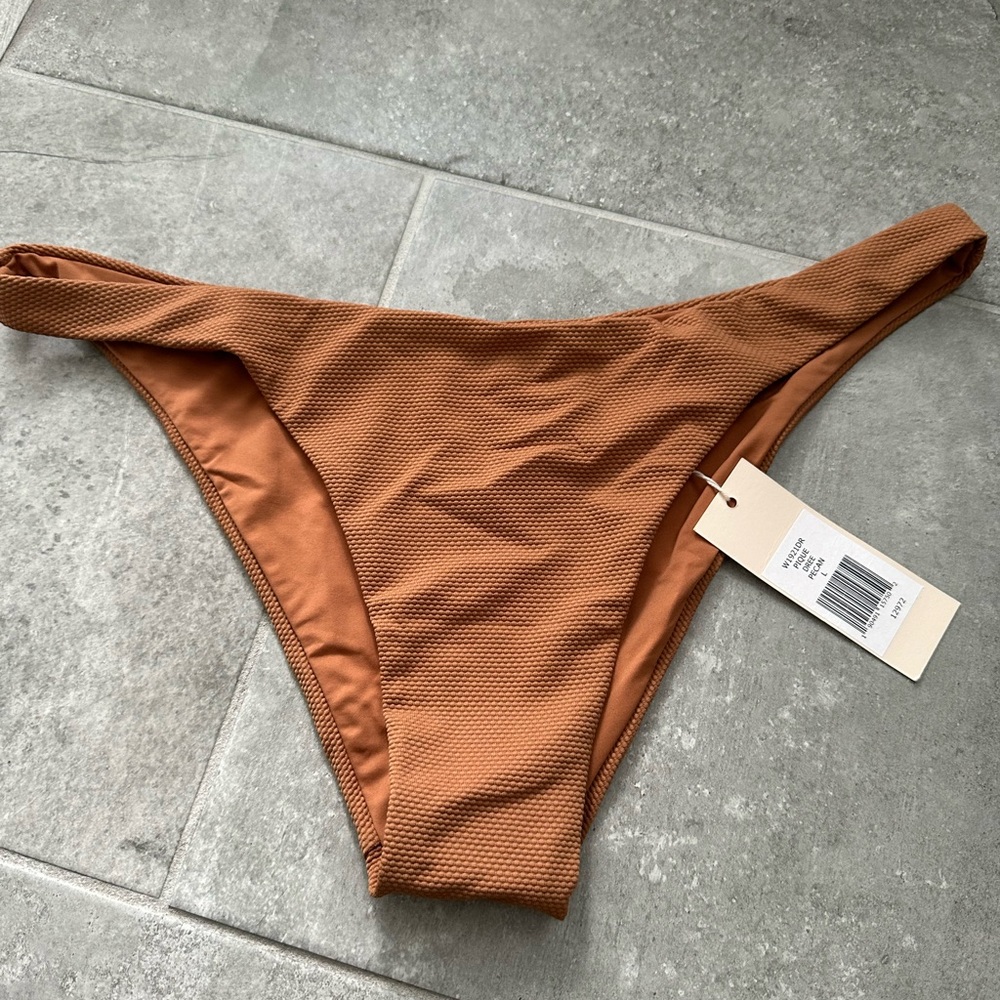 Eberjey Pique Dree Bikini Bottoms in Pecan